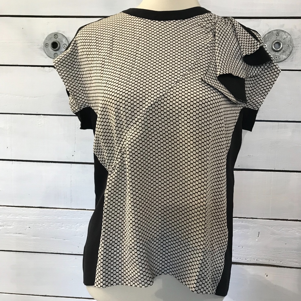 Marc by Marc Jacobs Black and White Silk Blouse